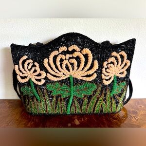 Beaded Peony Purse